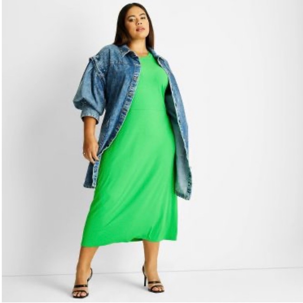 Future Collective Kahlana Barfield Brown Sleeveless Ribbed Cut-Out Dress - Picture 5 of 9